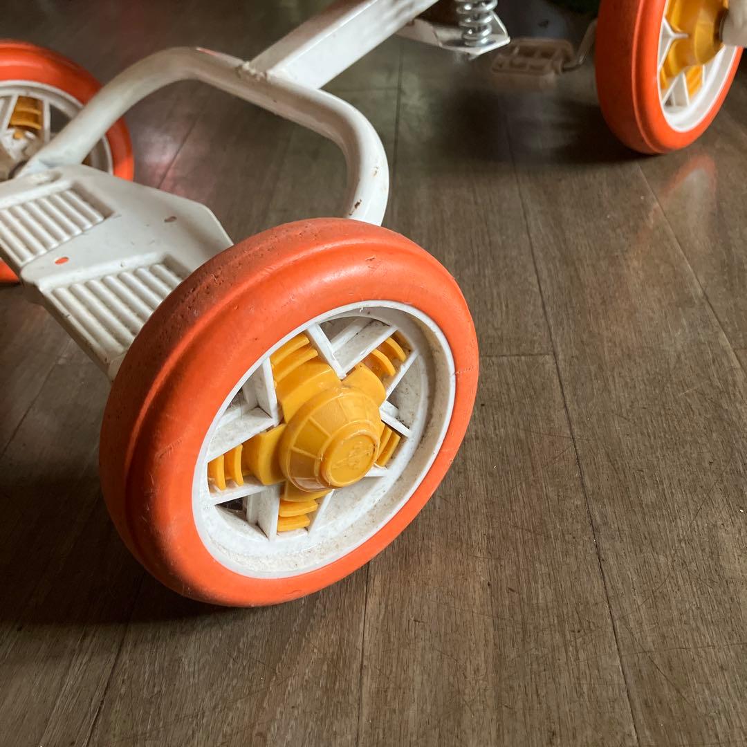 PLAY MATE 三輪車 ホワイト・オレンジ 中古品