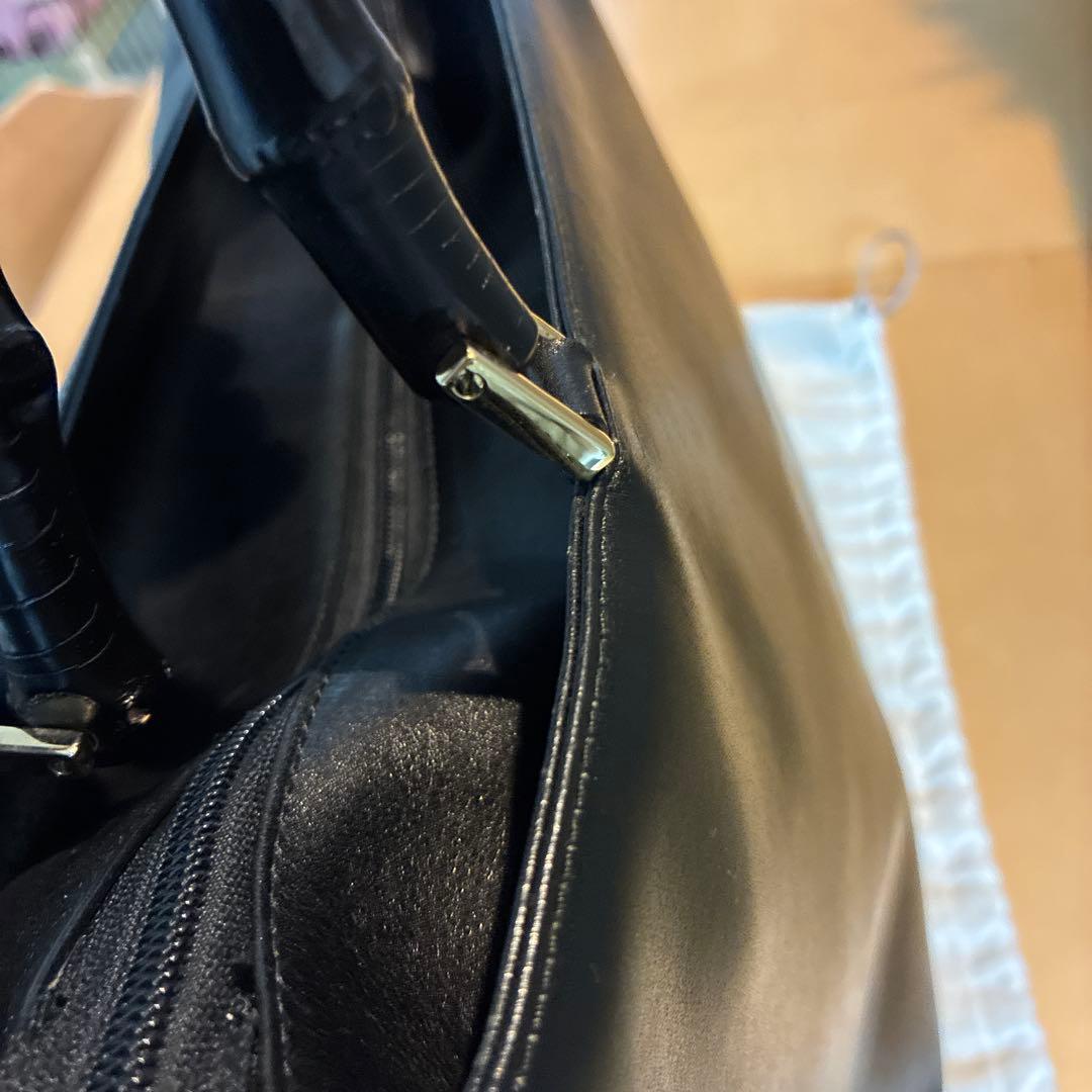 【初売り】GUCCI ブラック レザーハンドバッグ