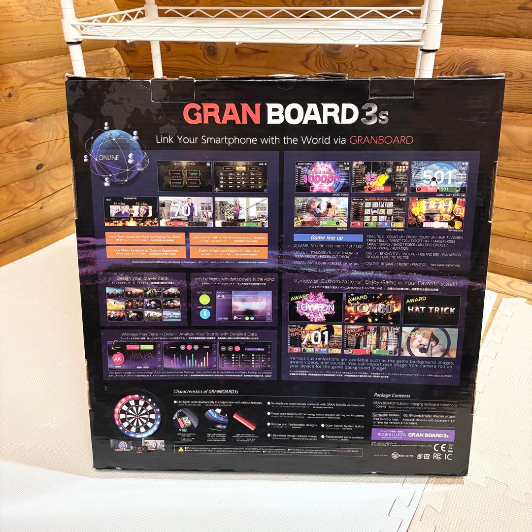 美品】GRAN BOARD 3s グランボード スタンドセット ホワイト ダーツ