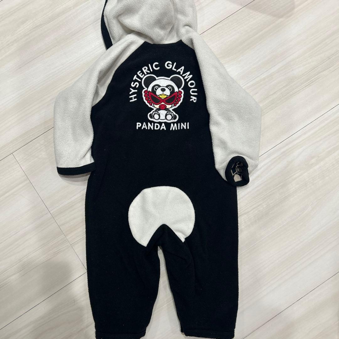 HYSTERIC MINI パンダフリースリバーシブルカバーオール80cm