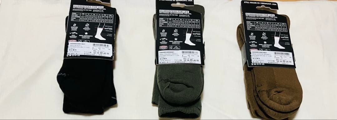 DARN TOUGH T4033 タクティカルソックス L/G 3色3足セット DARN TOUGH