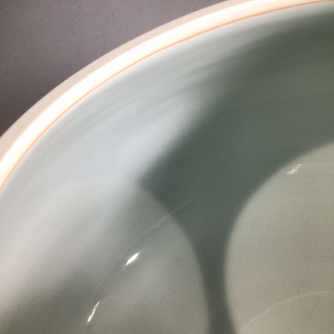 P143 水指 『寺田嘉扇造』『白金彩秋模様』『平水指』 共箱 茶道具