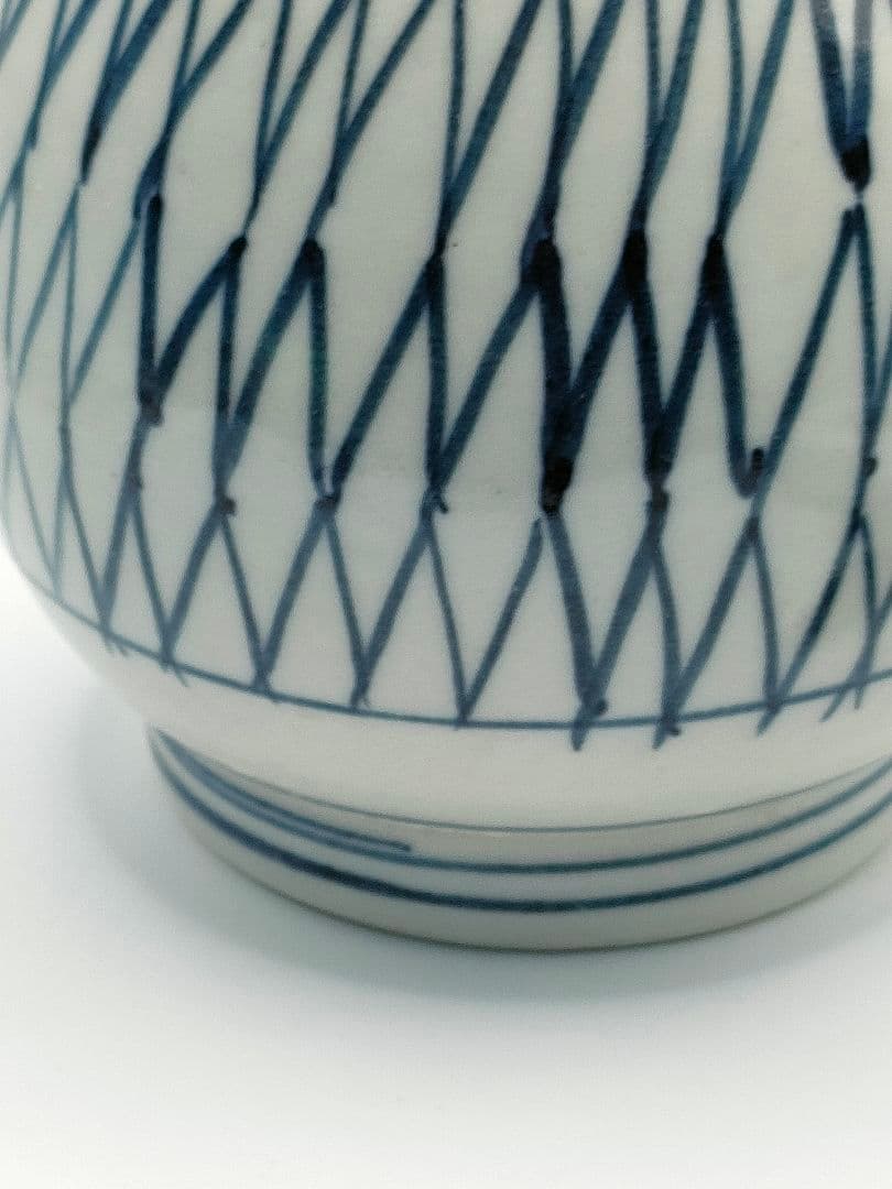 骨董 伊万里 染付 網文 徳利 一輪挿し