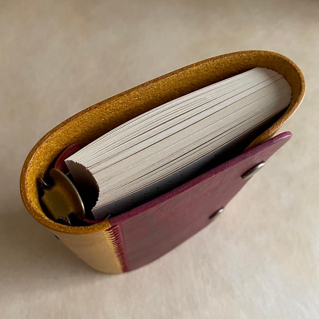 自由手帳 ミニ6 ワイン×イエロー