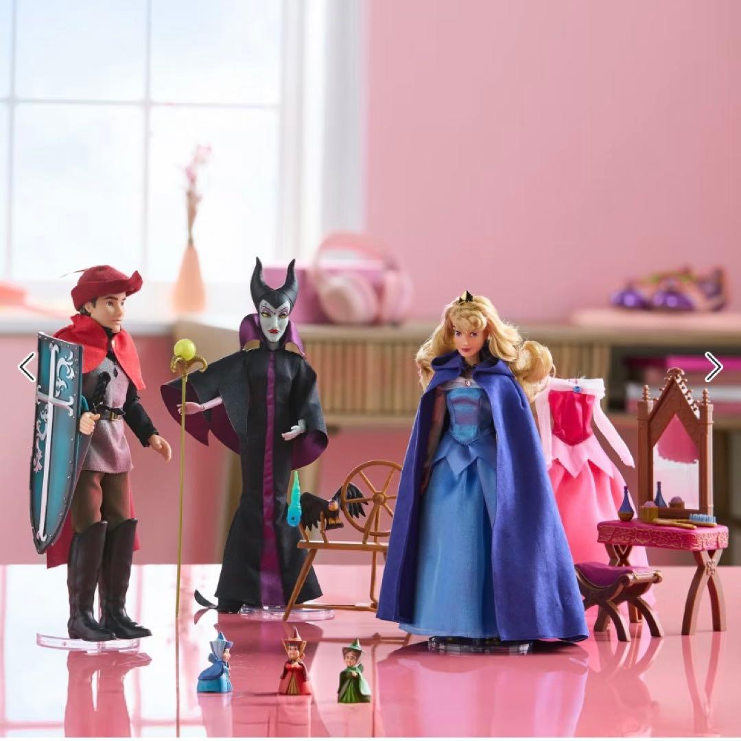 眠れる森の美女 ドールセット オーロラ姫 マレフィセント フィリップ