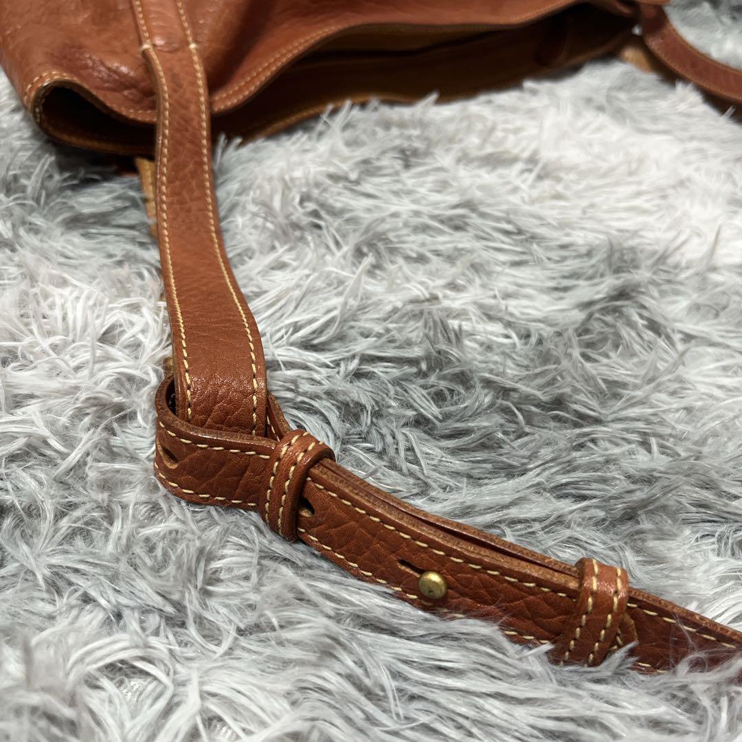 genten ゲンテン レザー ショルダーバッグ 2WAYバッグ ブラウン