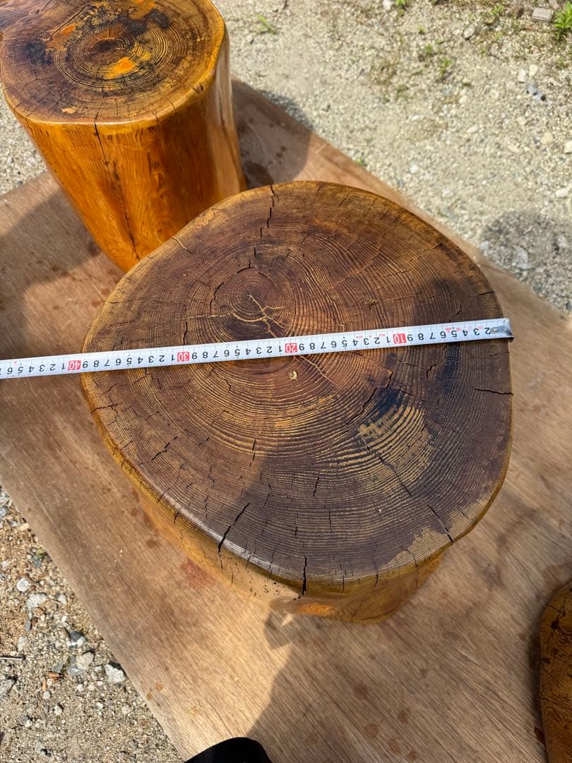 欅（ケヤキ）手作り丸椅子 高さ41cm 直径40cm 欅（ケヤキ）手作り丸椅子 高