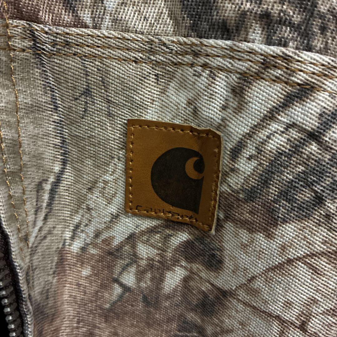 難あり❗️カーハート　リアルツリージャケット　M90sワンポイント刺繍ロゴ古着レア