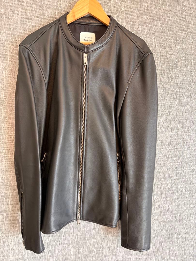 美品★ユナイテッドトウキョウ　ライダースジャケット　ラムレザー　日本製 UNITED TOKYO（ユナイテッドトウキョウ） レザージャケット ライダース