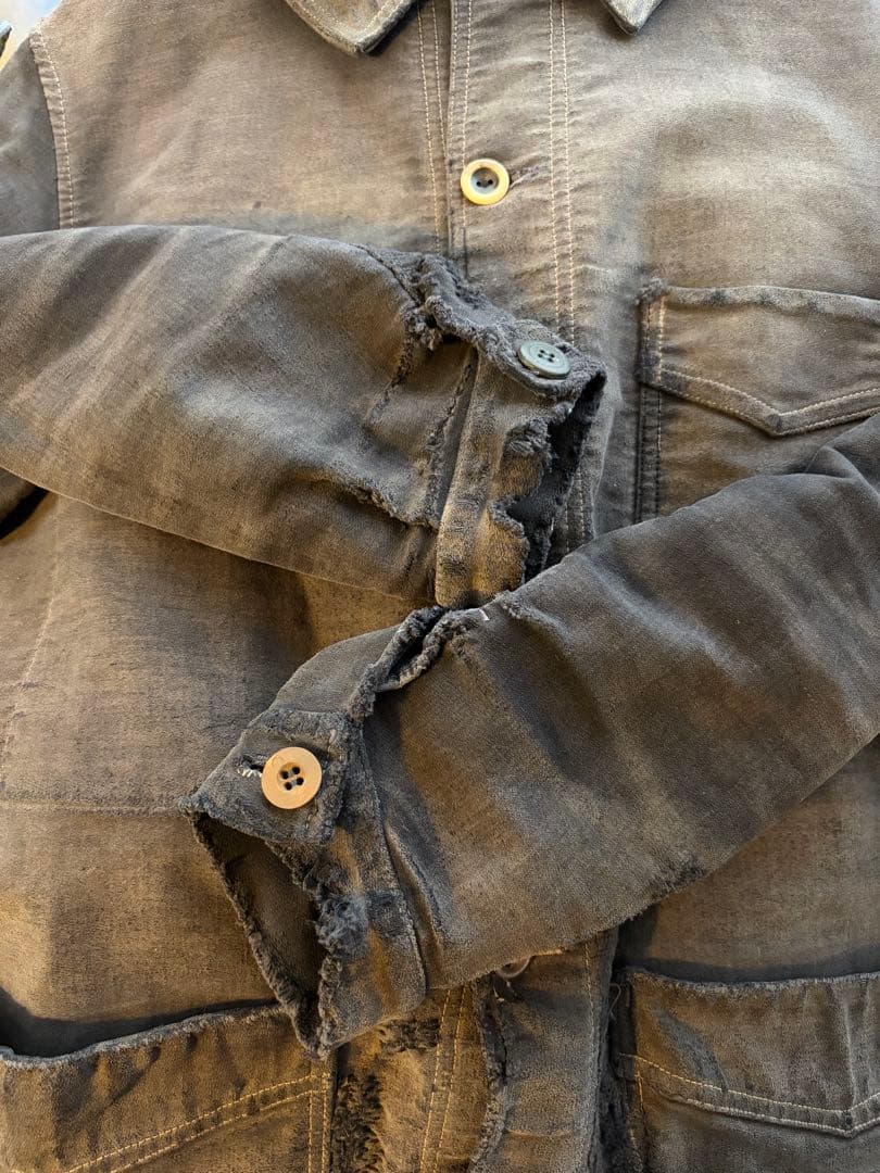 40s ブラックモールスキンジャケット Le Mont St Michel