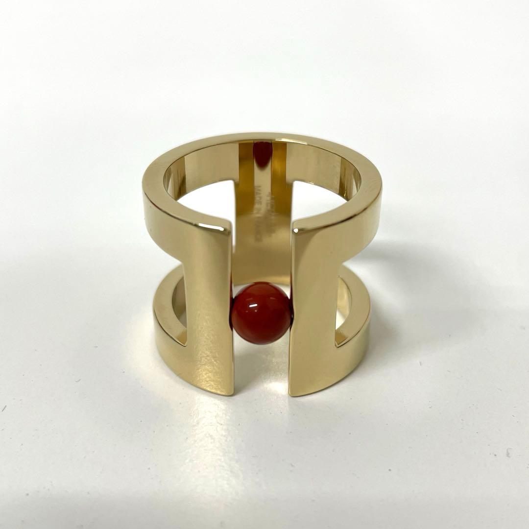 【TK】HERMES エルメス ペルレ GP スカーフリング ゴールド