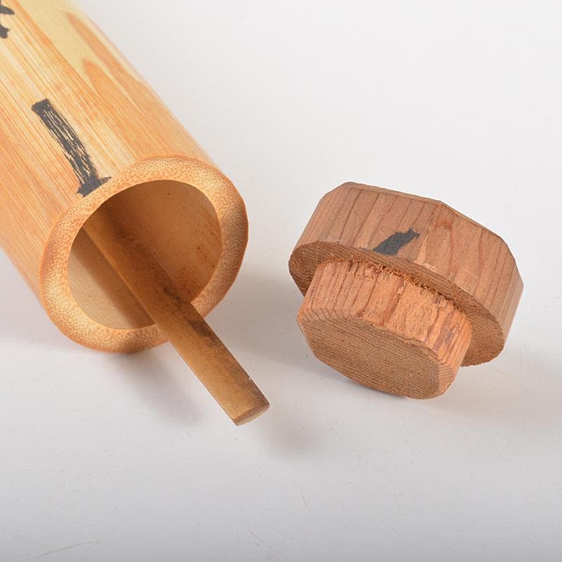 茶道具 前大徳 藤井誠堂作 茶杓 銘「好日」 共筒共箱 V