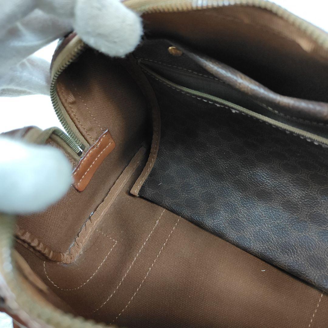 CELINE　ミニボストン　マカダム トリオンフ 2way　PVC　レザー