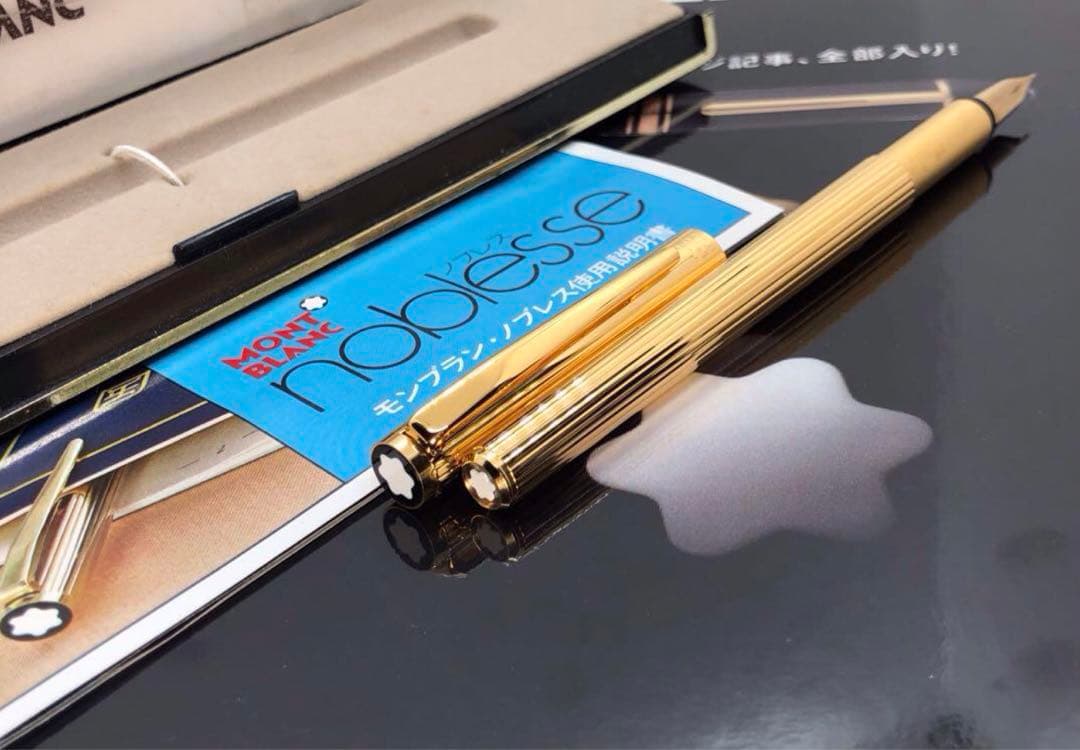 モンブラン☆金運を呼ぶ総金張り未使用に近い価値の高い逸品！ノブレス