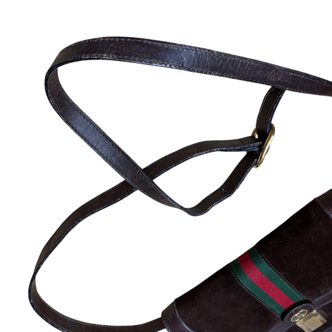 GUCCI グッチ シェリーライン ショルダーバック サコッシュ 金具 大容量