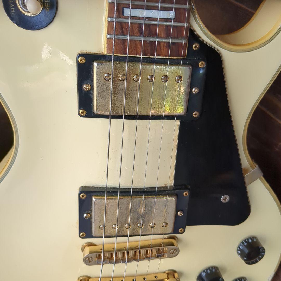 Playtech エレキギター クリーム色 修復あり本体のみ