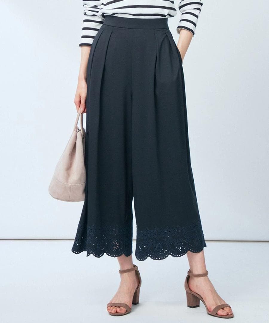 組曲スカラップレースパンツネイビー2 組曲スカラップレースパンツネイビー2 組曲スカラップレースパンツ