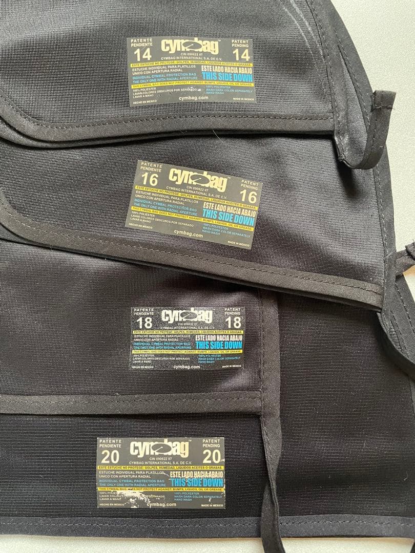 cymbag シンバルカバー14-20インチ4枚セット（収納袋付き）