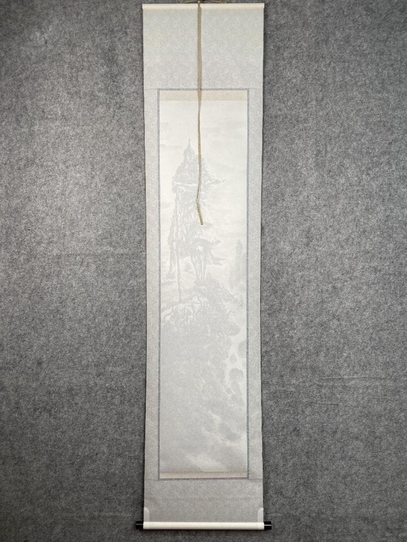 絵師白道【真作】『龍神』現代水墨画家 岐阜県生まれ 共箱 掛軸24111720