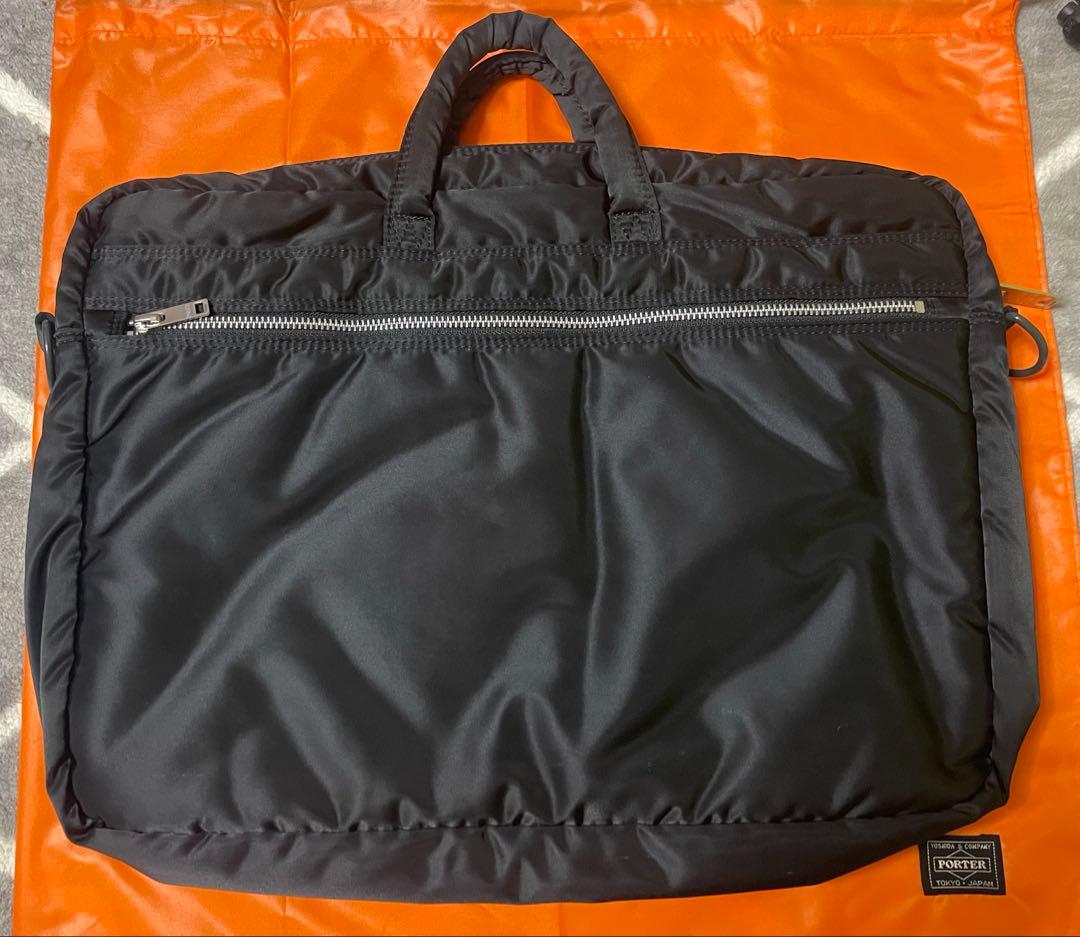 【美品現行タグ】PORTER タンカー ブリーフケース ブラック