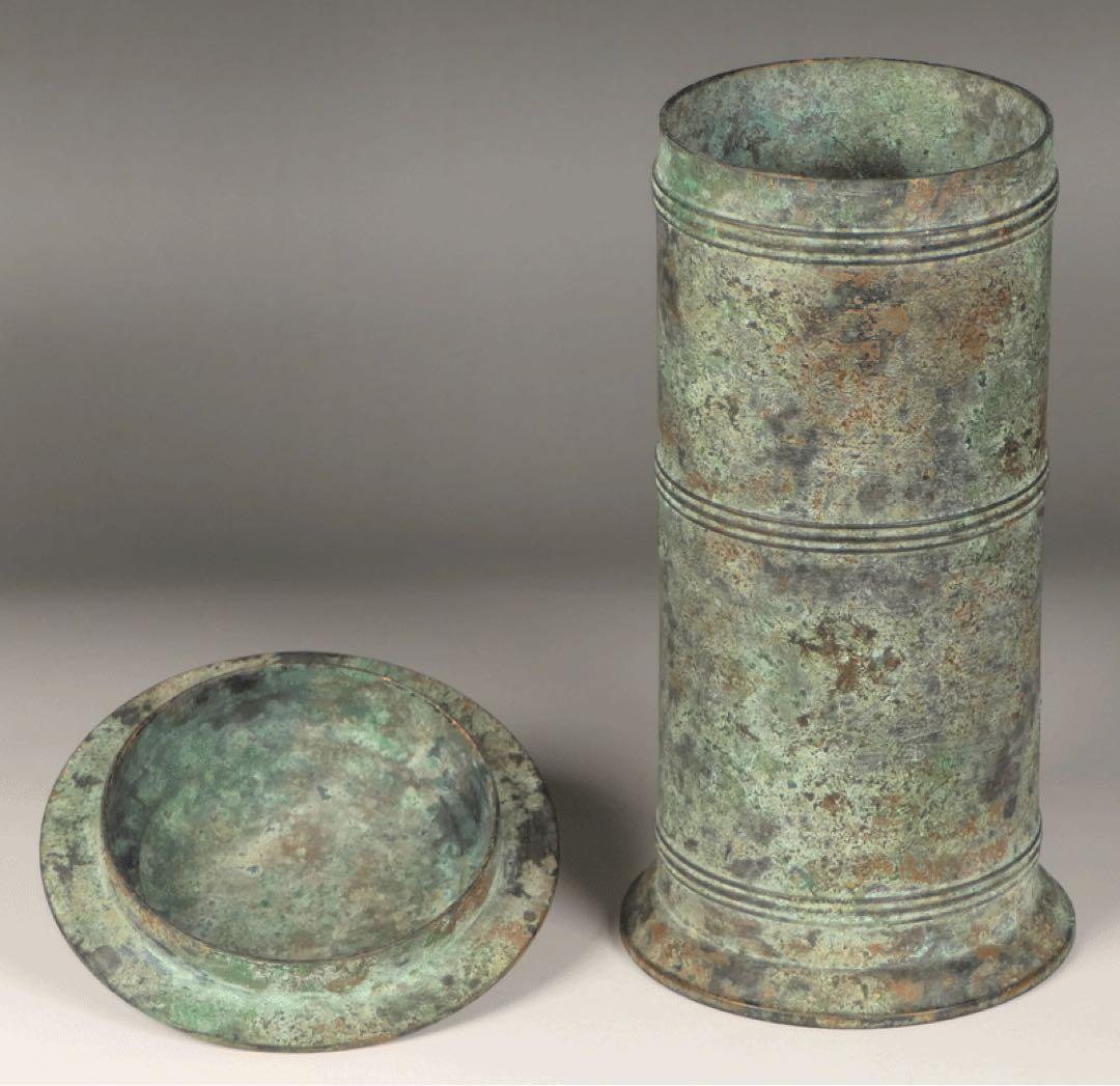 ☆【 金銅経筒 】経塚埋納品 埋納物 仏教美術 古美術 波兎 民芸