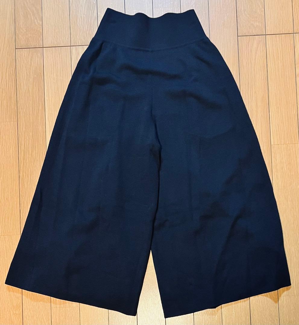 FOXEY NEWYORK ニットワイドパンツ ガウチョ ミッドナイト FOXEY