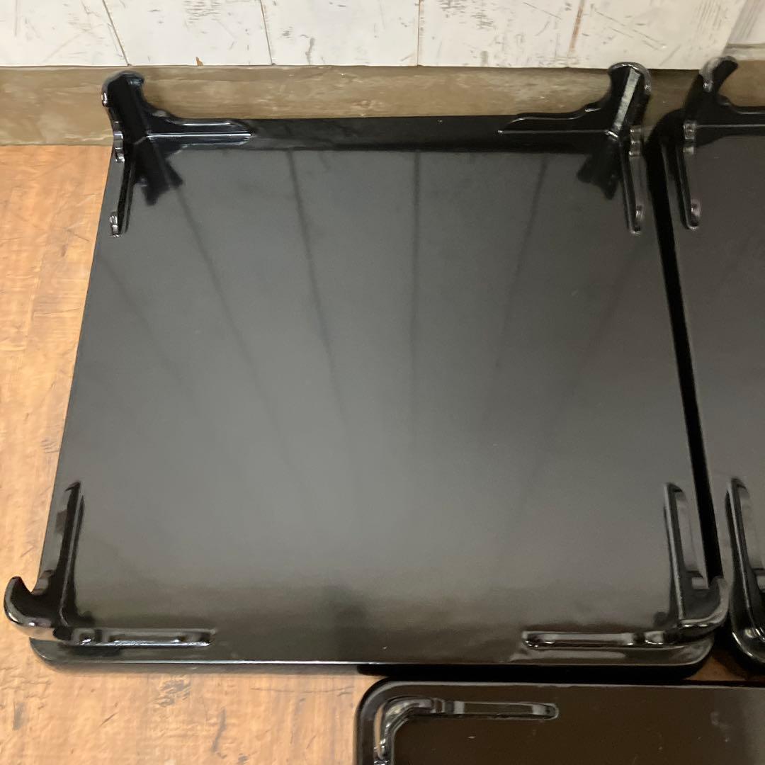 D-4 昭和レトロ 会議膳 膳 御膳5客セット セット売り 四角形 正方形 漆器