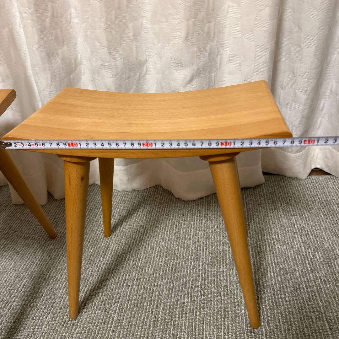 簡単組立　木製スツール 3個セット 椅子