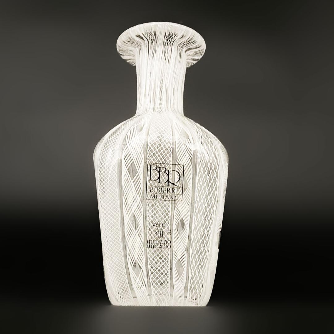 ヴェネチアガラス ムラノ イタリア 花瓶 フィリグラーナ レッティ