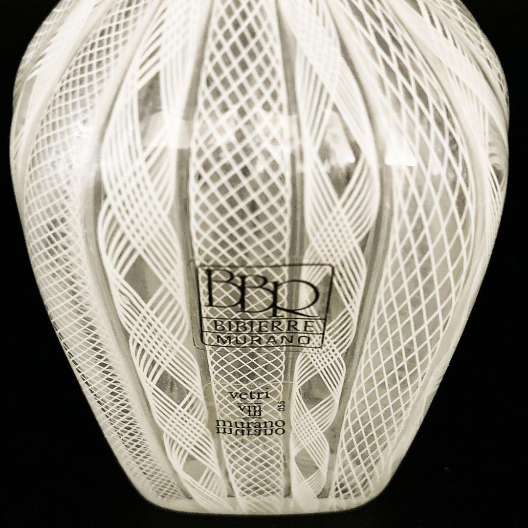 ヴェネチアガラス ムラノ イタリア 花瓶 フィリグラーナ レッティ