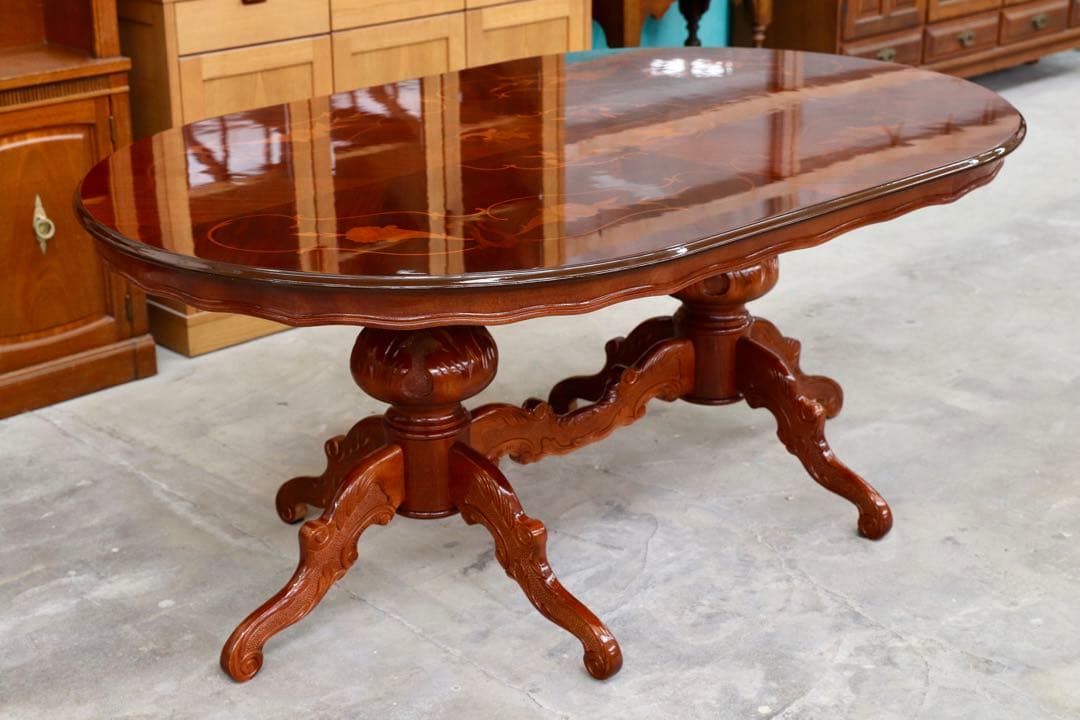 GMIK181○イタリア製 ディノス クラシック ダイニングテーブル 食卓テーブ