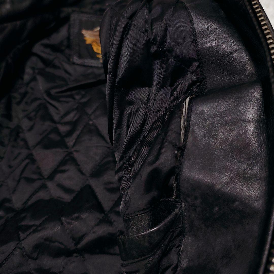 ビ*ー様 Harley-Davidson 本革 シングルライダース ブラック