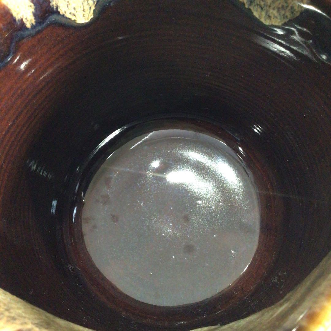 Ｐ５０８　水指　『高取焼』『青柳翠峰造』『耳付水指』　共箱　茶道具