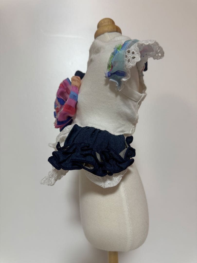 新品 通販ペット用品 - 3点セット チュール ワンピース ヘッドアクセ 犬用