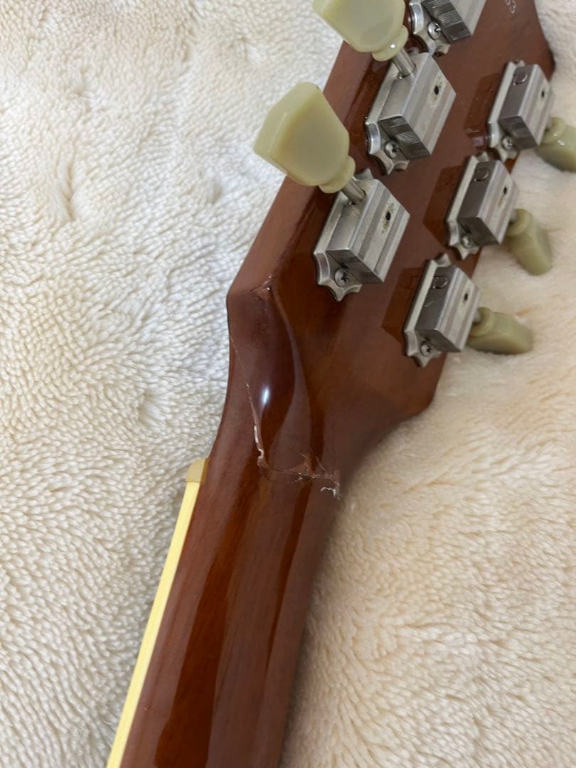 【調整済】Bacchus バッカス　レスポール　ネック修理　エレキギター