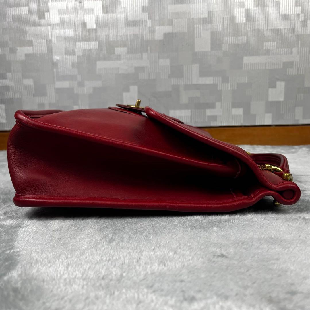 オールドコーチ 2way ハンドバッグ ウィリス レッド系　赤 斜め掛け◎