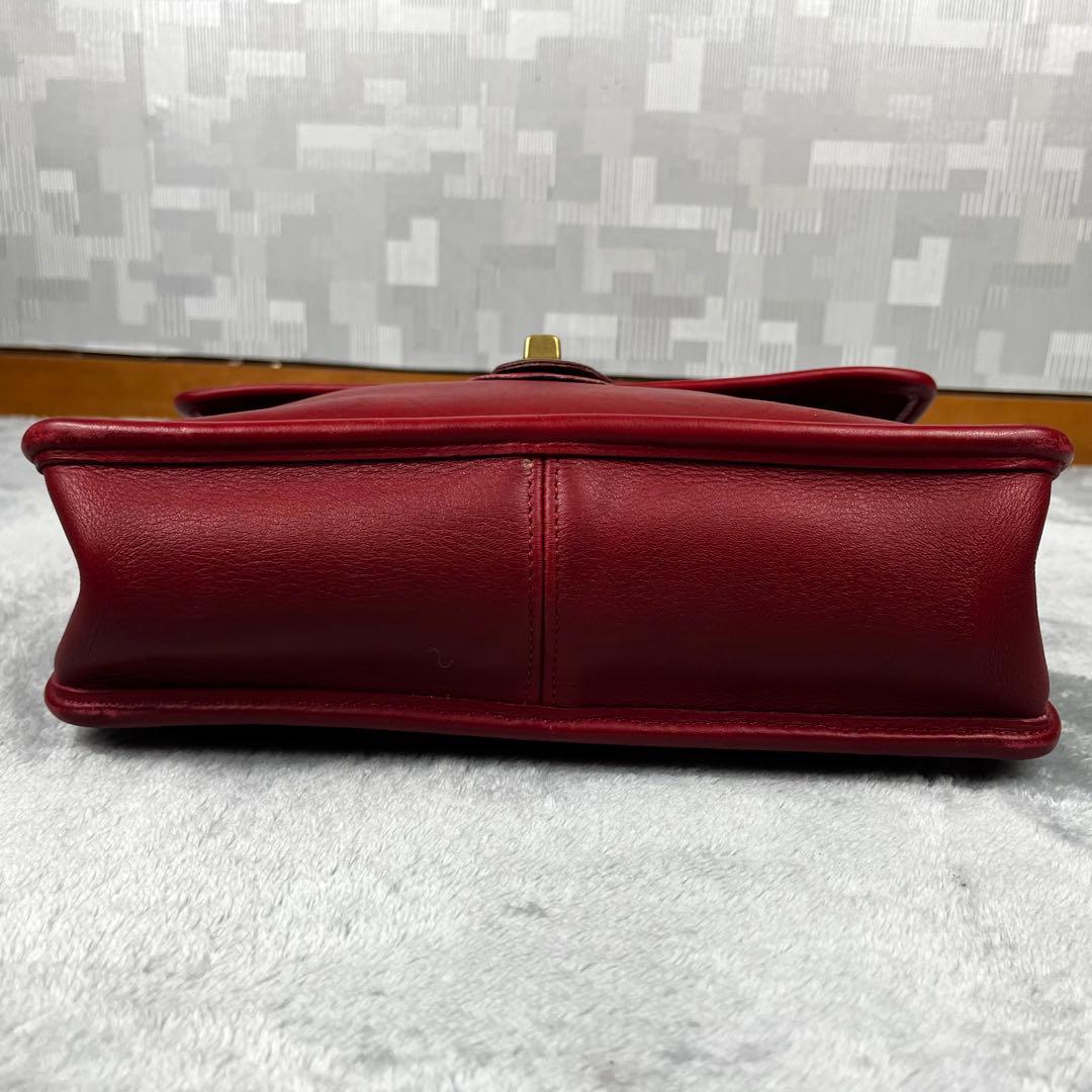 オールドコーチ 2way ハンドバッグ ウィリス レッド系　赤 斜め掛け◎