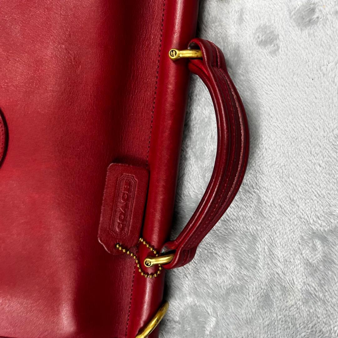 オールドコーチ 2way ハンドバッグ ウィリス レッド系　赤 斜め掛け◎