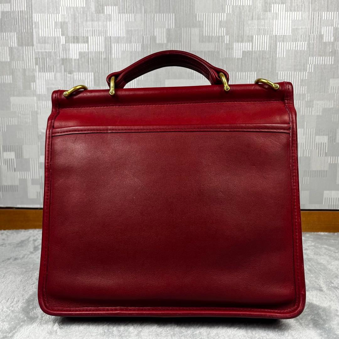 オールドコーチ 2way ハンドバッグ ウィリス レッド系　赤 斜め掛け◎