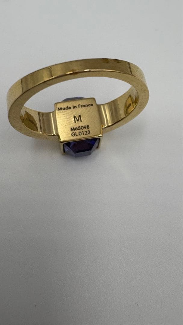 美品 ルイヴィトン M65098 バーグ ギャンブル リング ゴールド　M