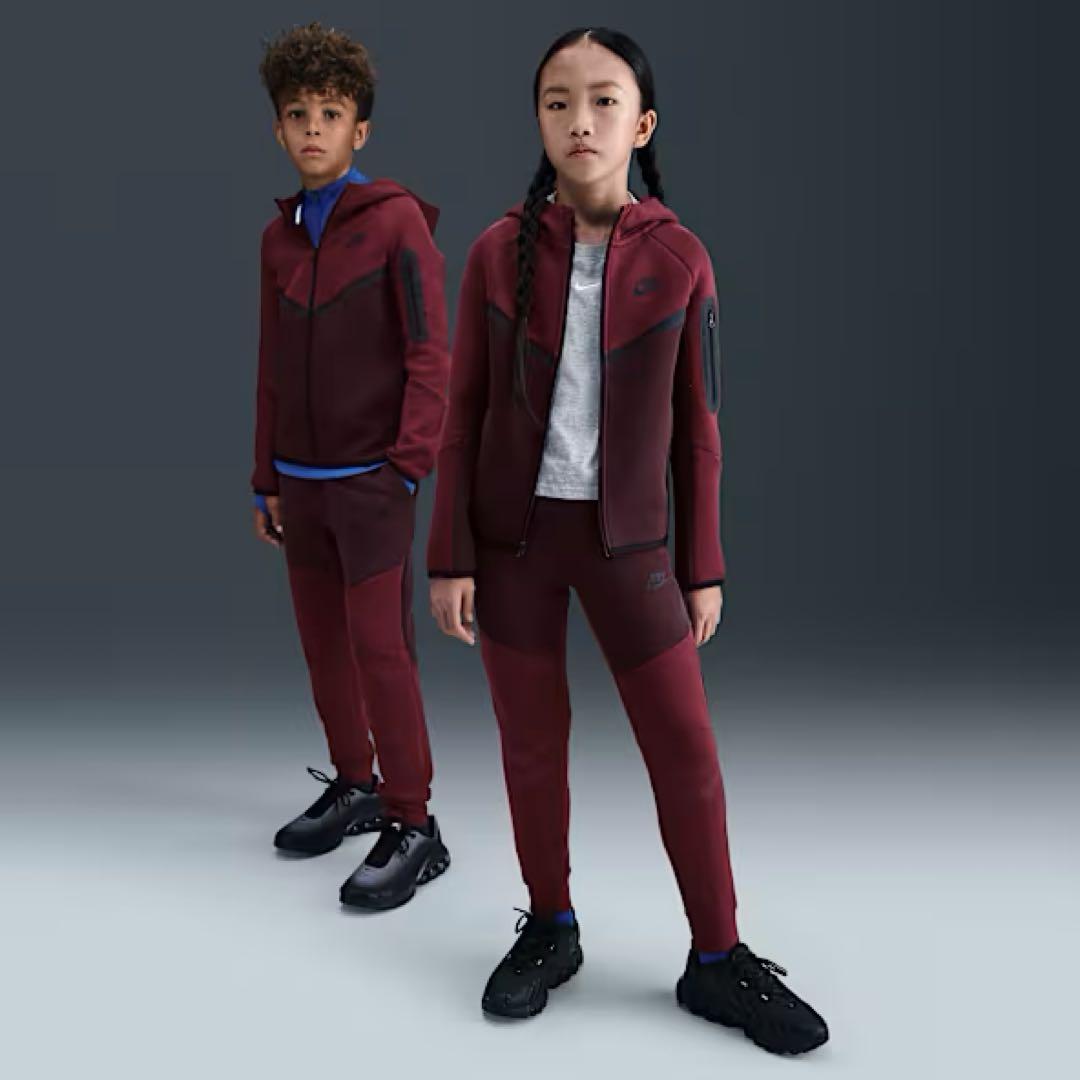 新品 キッズL(160) ワイン テックフリース セットアップ 赤タグ NIKE