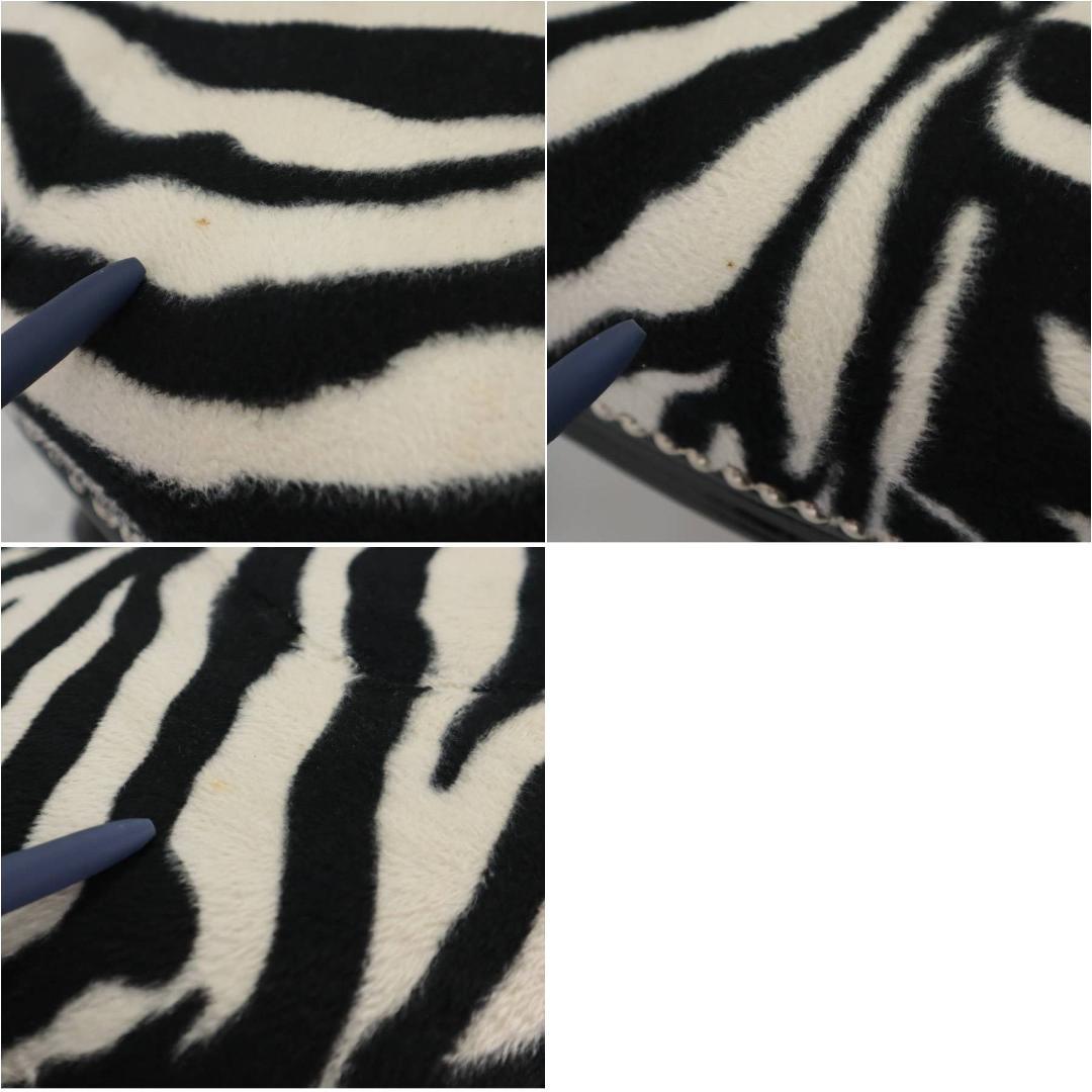 イタリアンクラシカル調 ゼブラ柄 猫脚 スツール オットマン アニマル柄