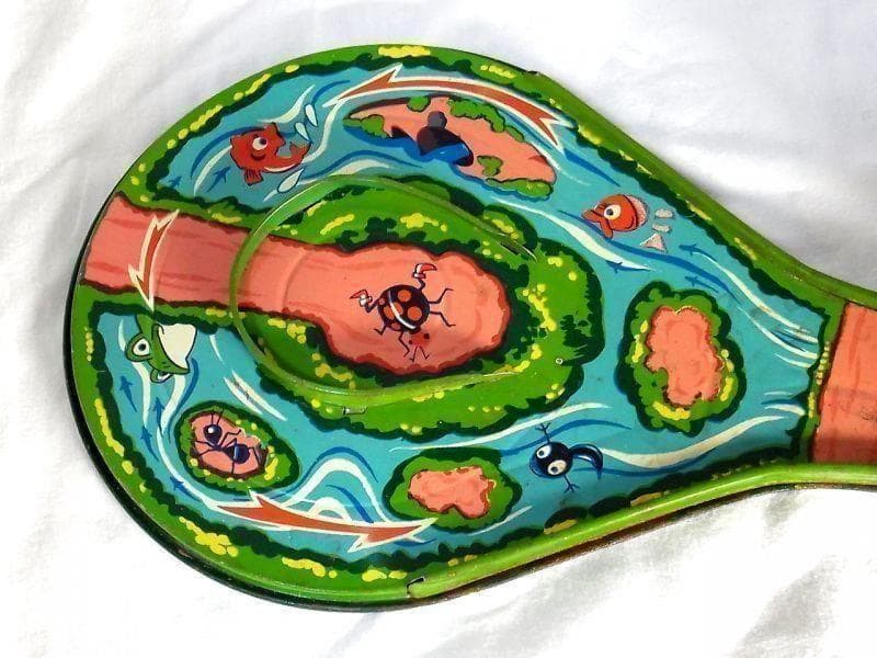 希少】水車を回す ブリキのリス おもちゃ 1950年代 光球商会製【箱