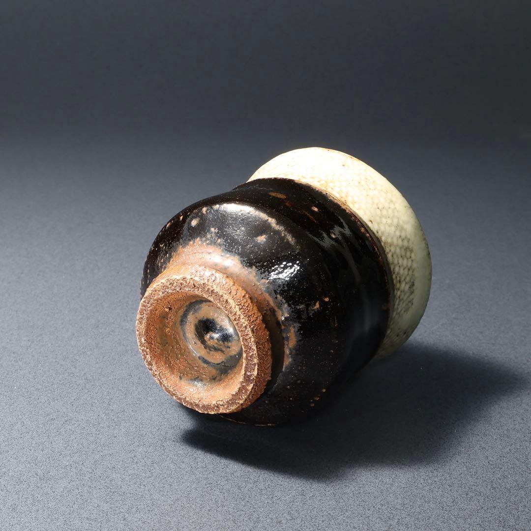 浜田庄司 掛合釉胴紐湯呑み茶碗 人間国宝 民藝 R1409K3