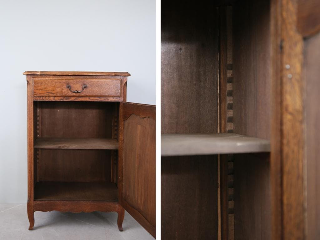 フランスアンティーク猫脚カップボード/木製サイドボード/キャビネット