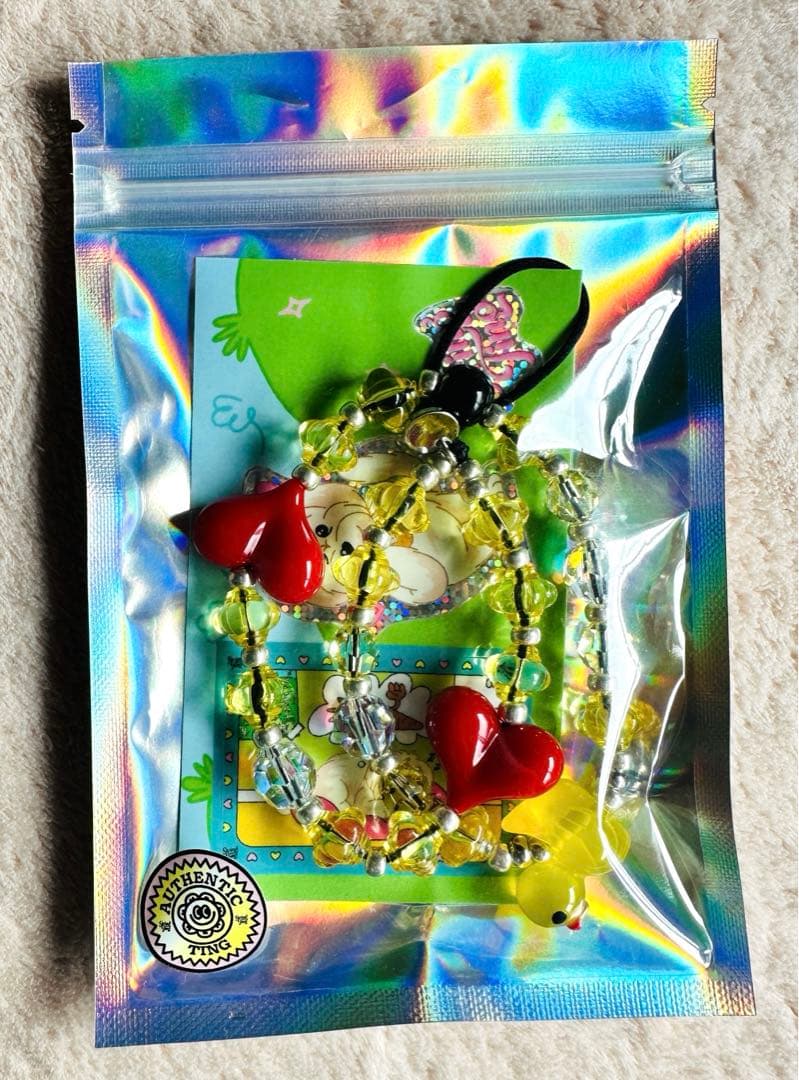 stringting アヒルとビッグハートのストラップString ting ストリング