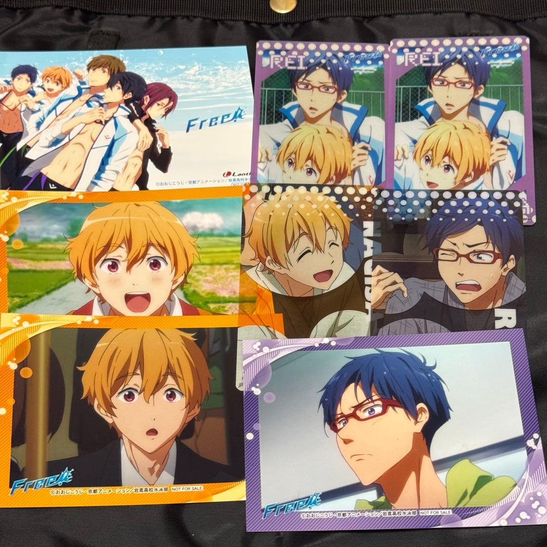 Free! 葉月渚 竜ヶ崎怜ブロマイド ステッカー クリアカード