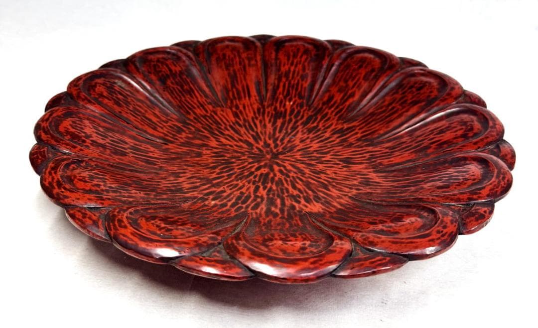 時代物 古鎌倉彫 木製菓子器 漆器 菓子皿 古美術 ウブ品入手困難WWWT060