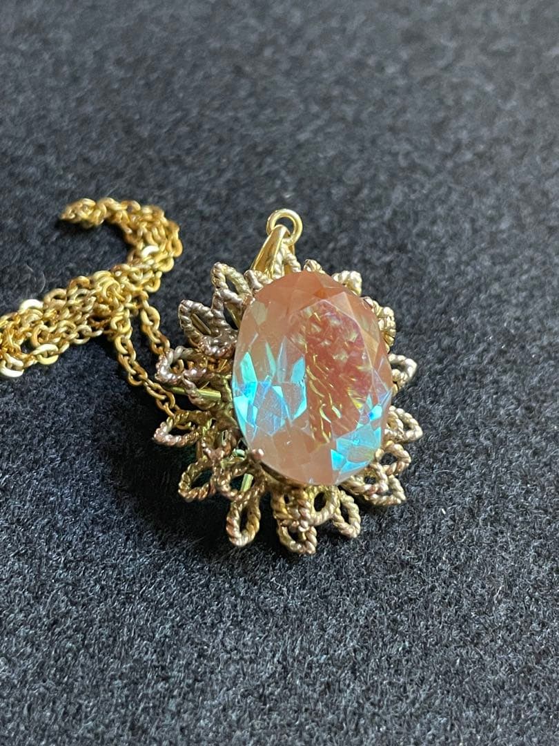 ⬇️【希少】アンティーク大粒サフィレットペンダントトップネックレス