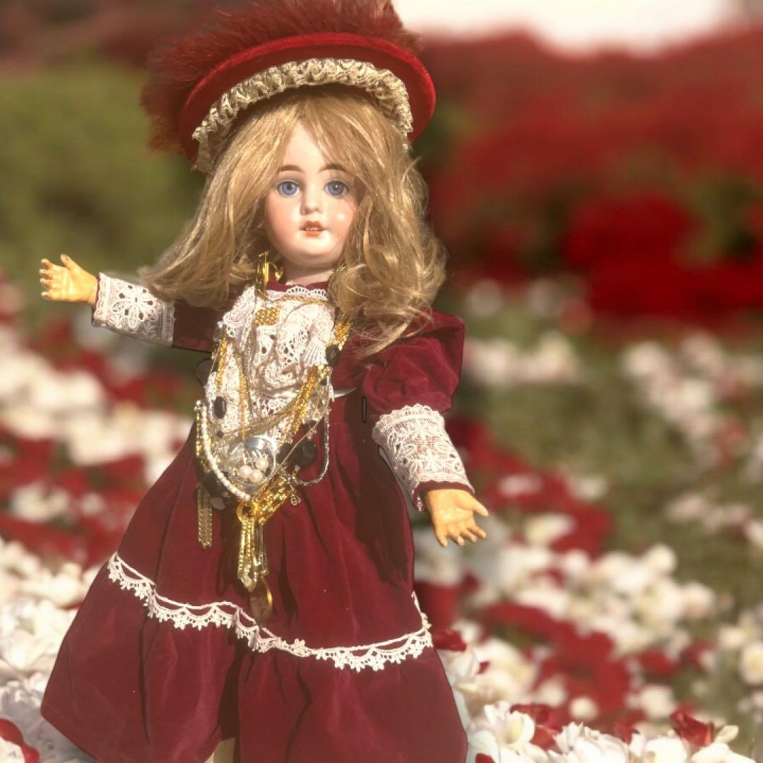 kimiko様専用 アンティーク ビスクドール アーモンド マルセル レッド